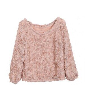 NWOT Look Book Store Dusty Rose 3D Jumper Top Size 8